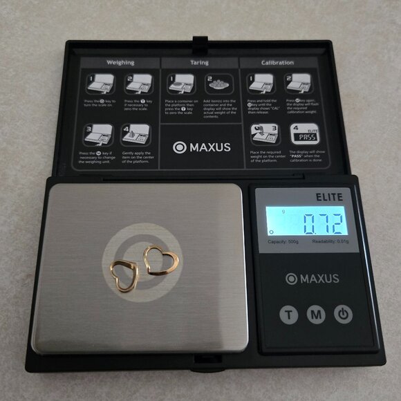 14K Yellow Gold Open Heart Pendants - Picture 6 of 6